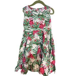 HAWAII HANGOVER DRESS - size 8 - tropical, flamingos
